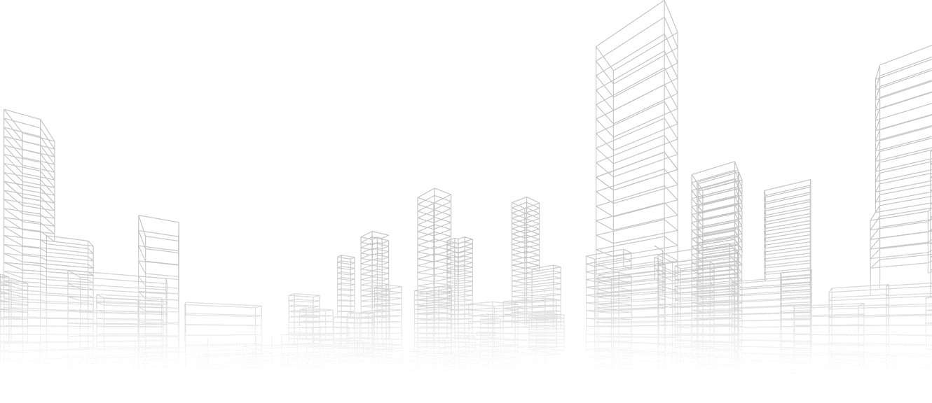 Line drawing of an cityscape